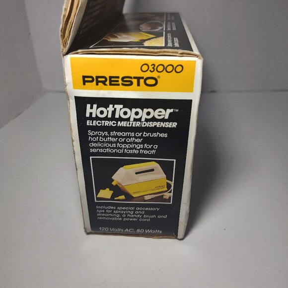 VINTAGE PRESTO ELECTRIC HOT TOPPER BUTTER SPRAYER POPCORN COMPLETE NEW/SEALED - Picture 4 of 6